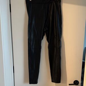 Express Black like leather Leggings size medium